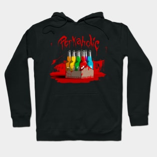 Zombie 8-Pack Bloodied Perkaholic on Brown Hoodie